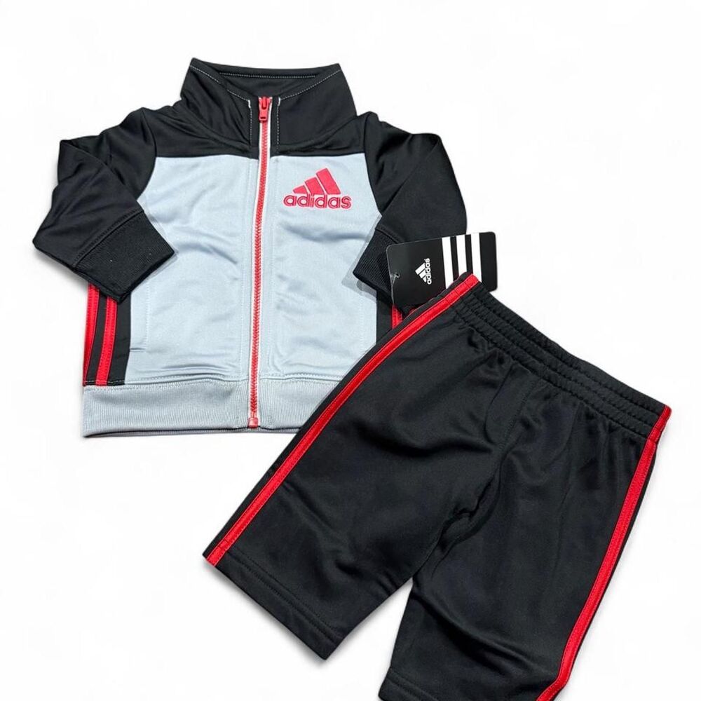 Adidas Baby Black and Grey tracksuit 3m